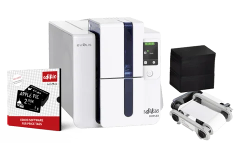 Evolis Edikio Duplex, beidseitig, 12 Punkte/mm (300dpi), USB, Ethernet, Kit (USB)