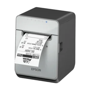 Epson TM-L100, 8 Punkte/mm (203dpi), Cutter, linerless, USB, Lightning, Ethernet, schwarz