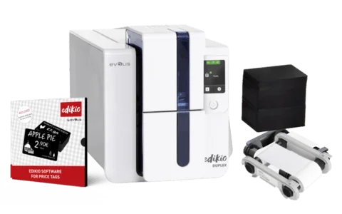 Evolis Edikio Duplex, beidseitig, 12 Punkte/mm (300dpi), USB, Ethernet, Kit (USB)