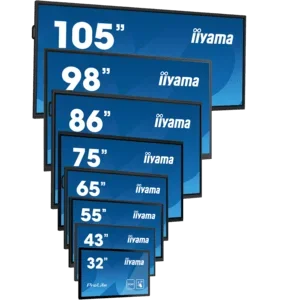 iiyama ProLite TF6539AS-B1AG, 24/7, 164cm (64,6''), Projected Capacitive, 4K, USB, RS232, Ethernet, Android, Kit (USB)