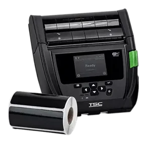 TSC Thermaflex-Etiketten, Etikettenrolle, Thermotransferband, TSC, Kunststoff, Harz, B 102mm, H 63.5mm, Rollen/Box 50 rolls/box